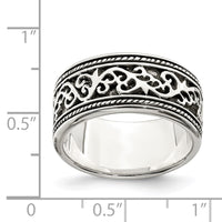 Sterling Silver Antiqued Band