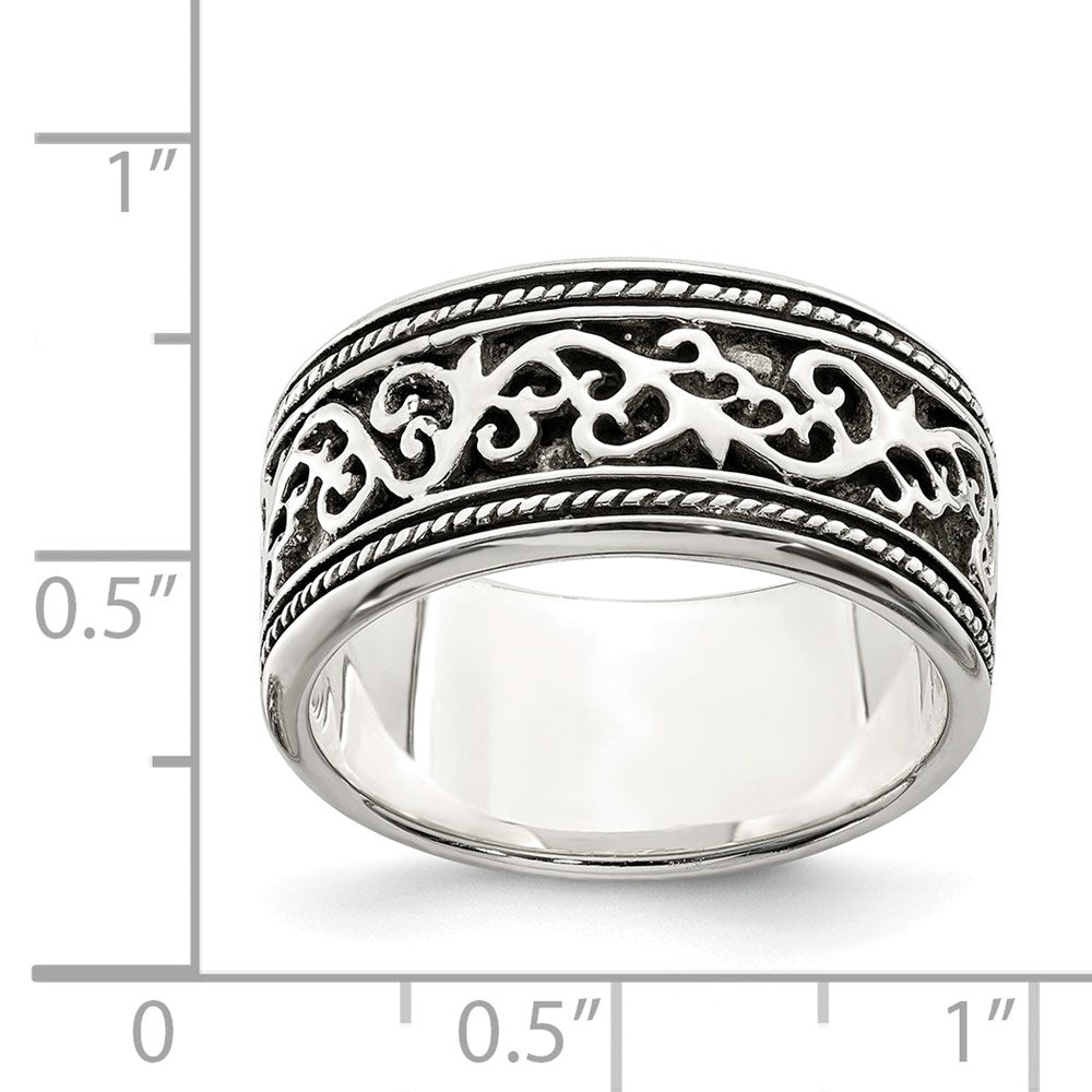 Sterling Silver Antiqued Band