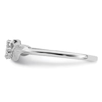 Sterling Silver Rhodium Plated Diamond Ring