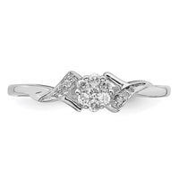 Sterling Silver Rhodium Plated Diamond Ring