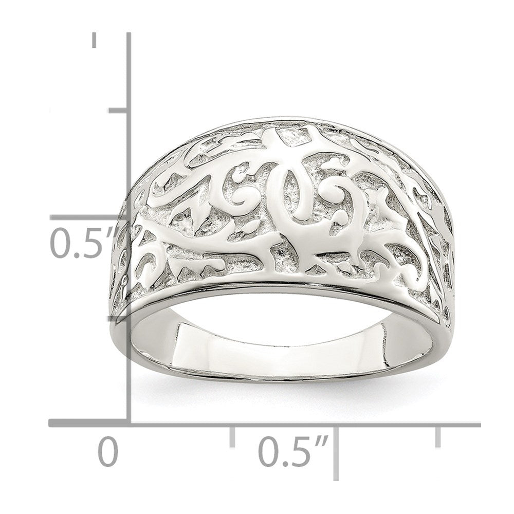 Sterling Silver Swirl Design Ring