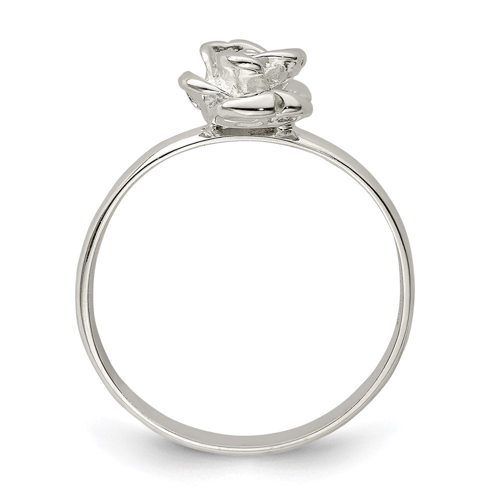 Sterling Silver 8mm Rose Ring