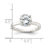 Sterling Silver Polished CZ Ring
