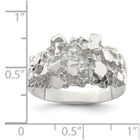 Sterling Silver Men's Nugget Ring