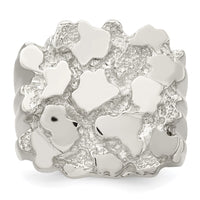 Sterling Silver Men's Nugget Ring