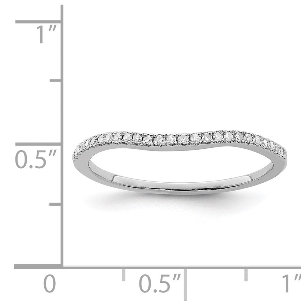 Sterling Silver Rhodium Plated Diamond Wrap Ring
