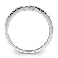 Sterling Silver Rhodium Plated Diamond Wrap Ring