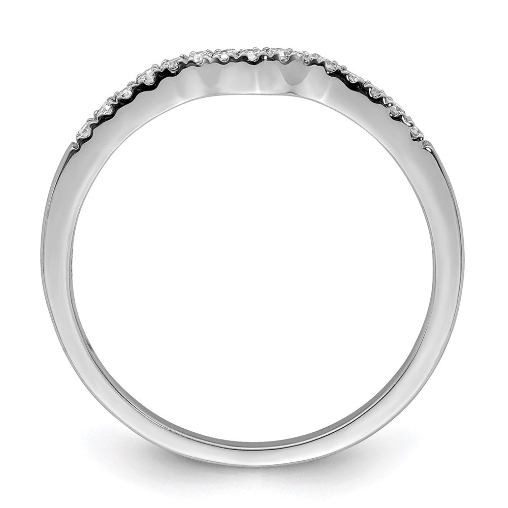 Sterling Silver Rhodium Plated Diamond Wrap Ring