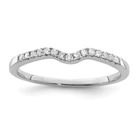 Sterling Silver Rhodium Plated Diamond Wrap Ring