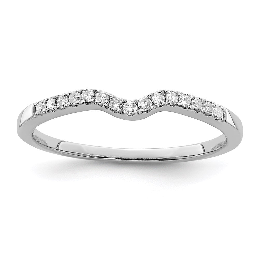 Sterling Silver Rhodium Plated Diamond Wrap Ring