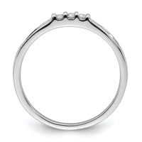 Sterling Silver Rhodium Plated Diamond Ring