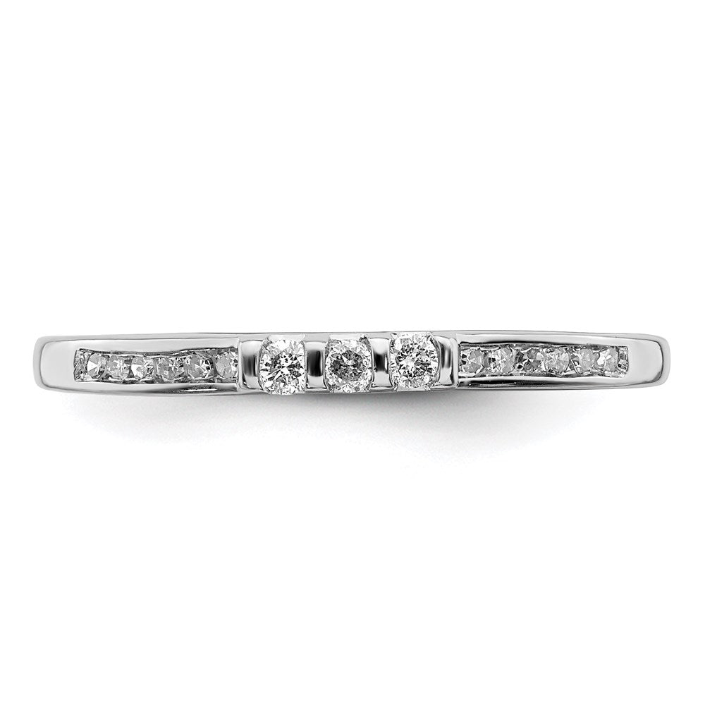 Sterling Silver Rhodium Plated Diamond Ring