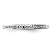 Sterling Silver Rhodium Plated Diamond Ring