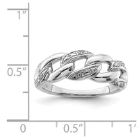 Sterling Silver Rhodium Plated Diamond Ring