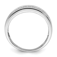Sterling Silver Rhodium Plated Diamond Ladies Band