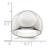 Sterling Silver Polished Cigar-band Ring