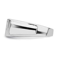 Sterling Silver Rhodium Plated Diamond Men's Ring