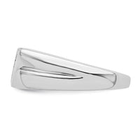 Sterling Silver Rhodium Plated Diamond Men's Ring
