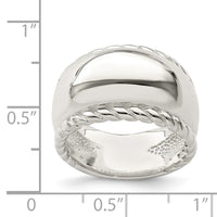 Sterling Silver Twisted Dome Ring