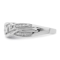 Sterling Silver Rhodium Plated Diamond LOVE Ring