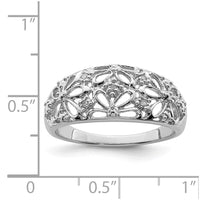 Sterling Silver Rhodium Plated Diamond Ring