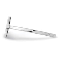 Sterling Silver Rhodium-plated Sideways Cross Ring