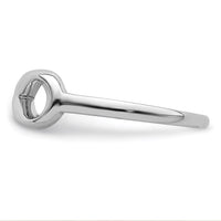 Sterling Silver Rhodium-plated Infinity Ring