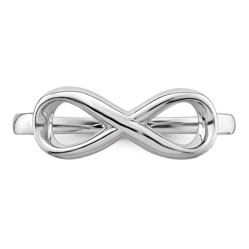 Sterling Silver Rhodium-plated Infinity Ring