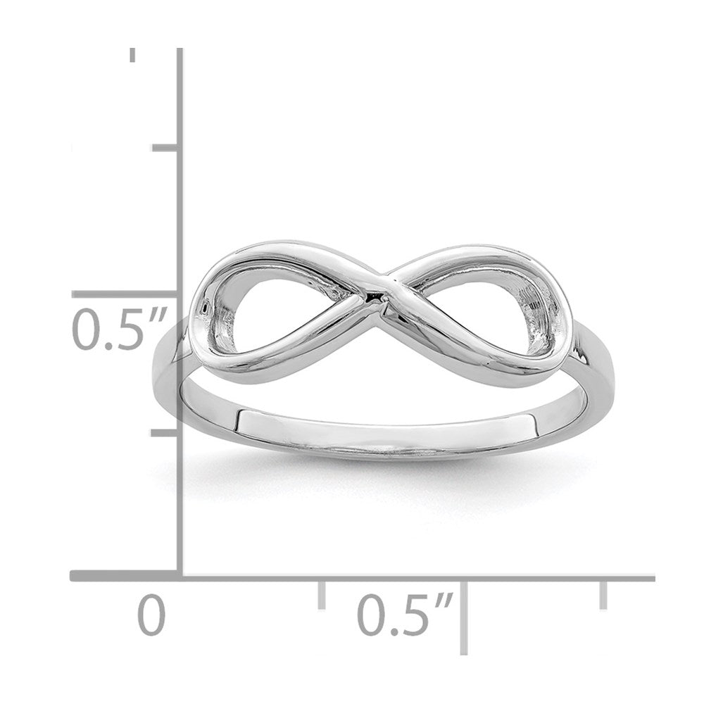 Sterling Silver Rhodium-plated Infinity Ring