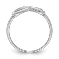 Sterling Silver Rhodium-plated Infinity Heart Ring