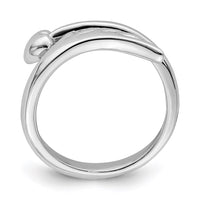 Sterling Silver Rhodium-plated Heart w/Wing Toe Ring