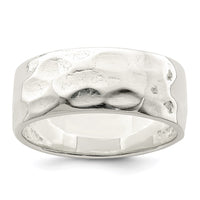 Sterling Silver Hammered Polished Ring