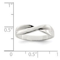 Sterling Silver Polished Twist Ring