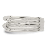 Sterling Silver Polished 5 Band Intersecting Ring