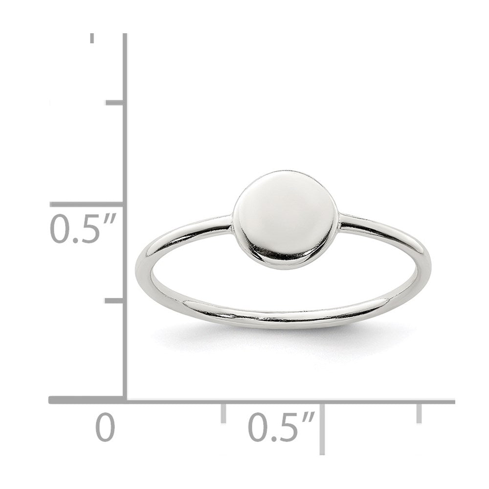 Sterling Silver Polished Circle Ring
