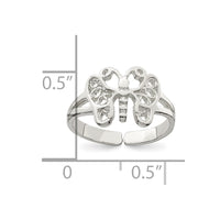 Sterling Silver Butterfly Toe Ring