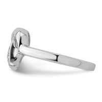Sterling Silver Rhodium-plated CZ Knot Ring