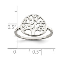 Sterling Silver Polished Tree Ring