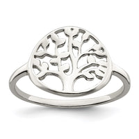 Sterling Silver Polished Tree Ring