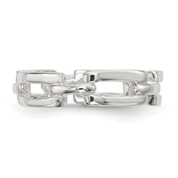 Sterling Silver Polished Fancy Link Ring