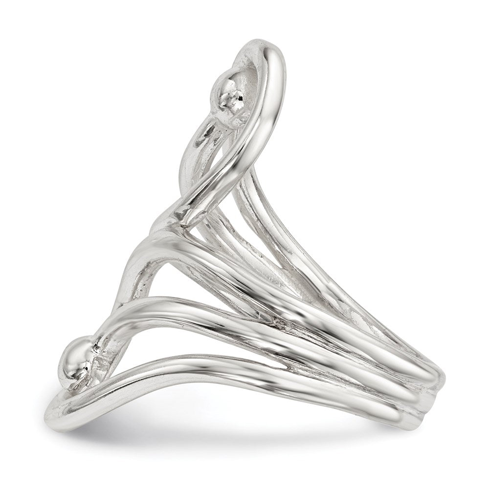 Sterling Silver Polished Fancy Swirl Ring