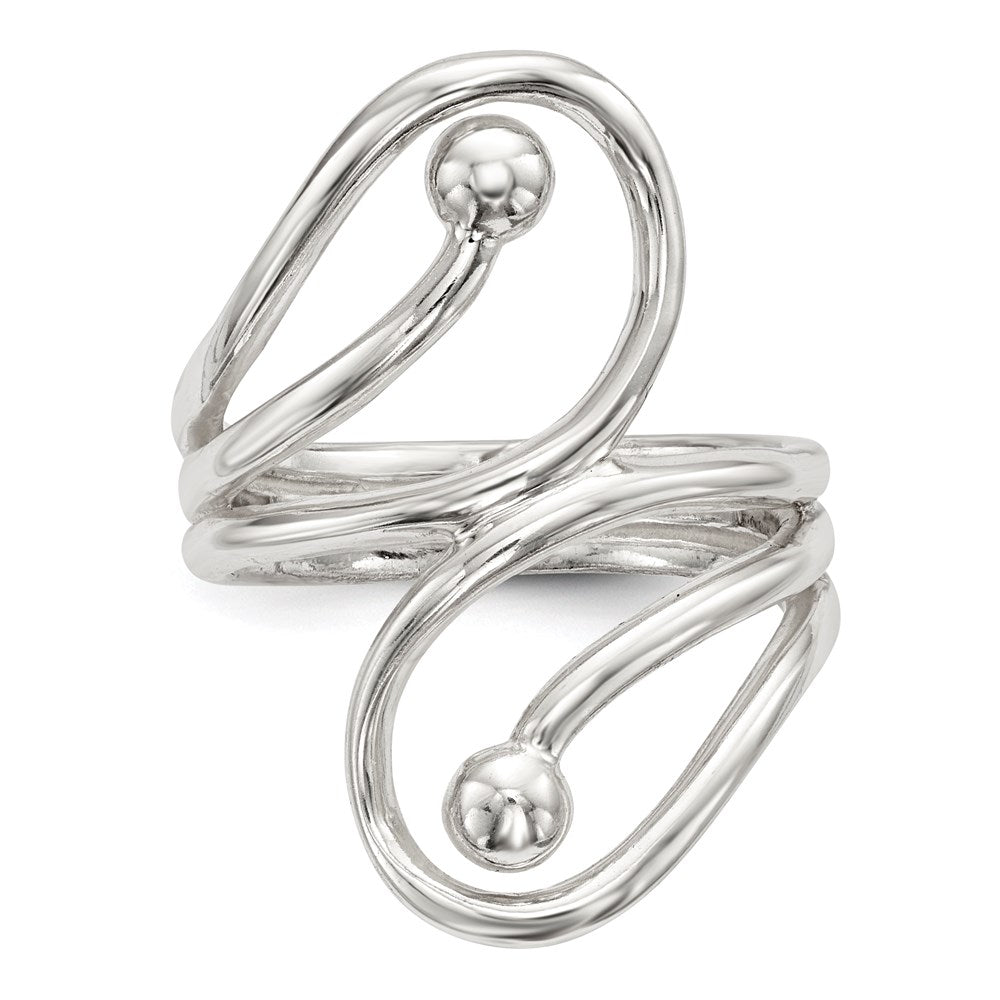 Sterling Silver Polished Fancy Swirl Ring