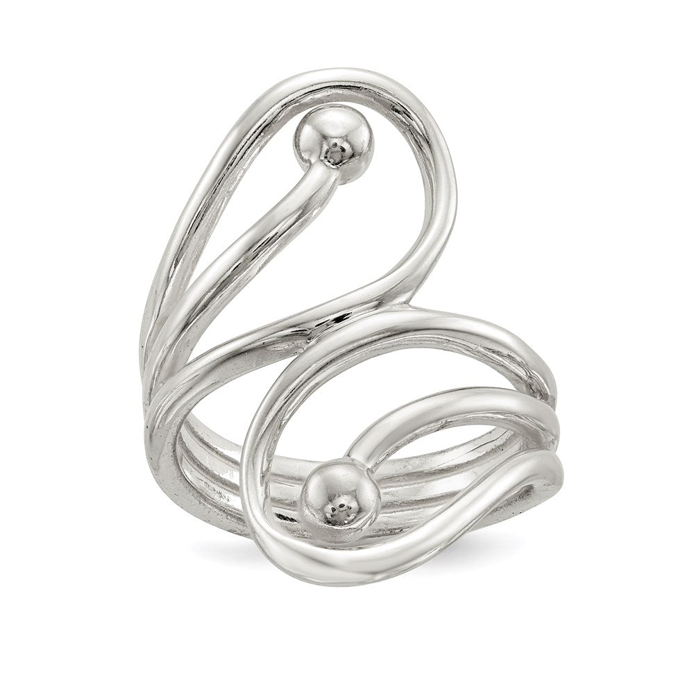 Sterling Silver Polished Fancy Swirl Ring