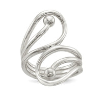 Sterling Silver Polished Fancy Swirl Ring