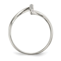 Sterling Silver CZ Bar Ring