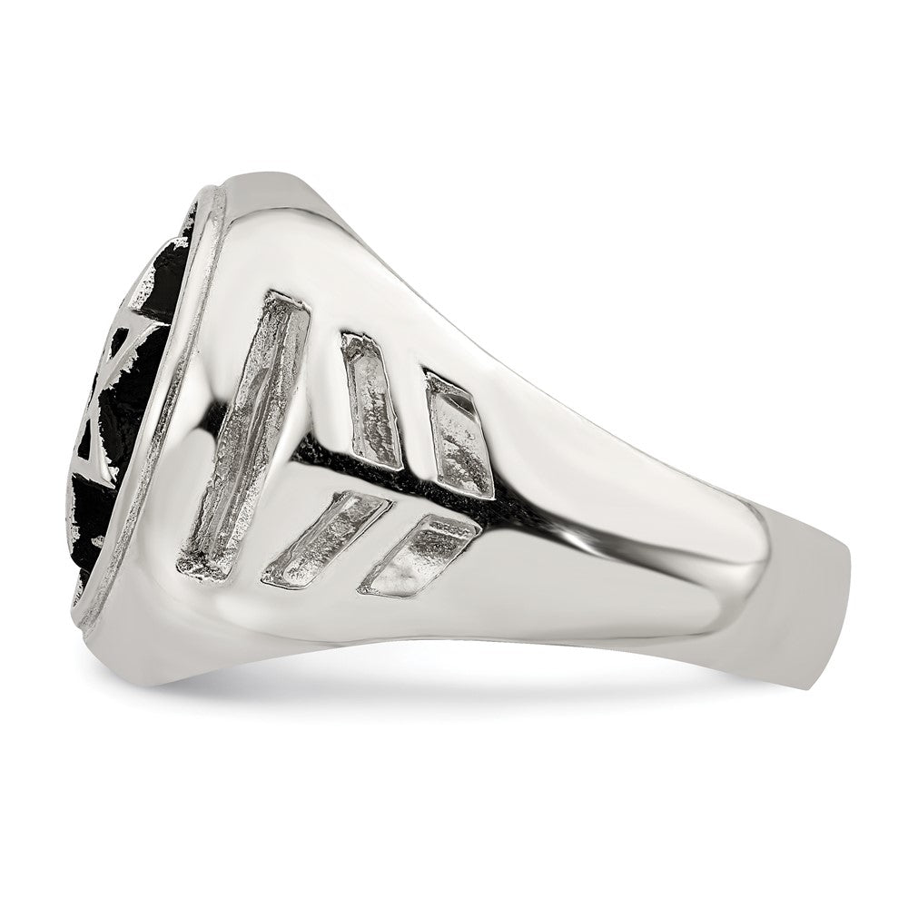 Sterling Silver Antiqued Star of David Ring