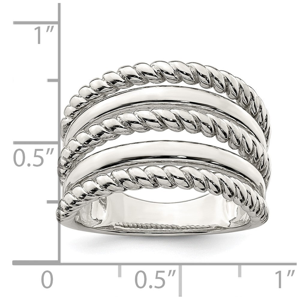 Sterling Silver Polished Fancy Ring