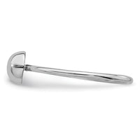 Sterling Silver Rhodium-plated Polished Bead Ring