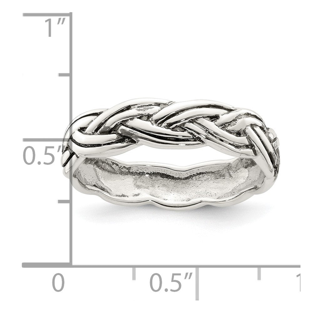 Sterling Silver Antiqued Celtic Band