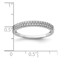 Sterling Silver Rhodium-Plated CZ Ring